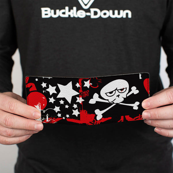 Buckle-Down Bi-Fold Wallet - Graffiti Women's