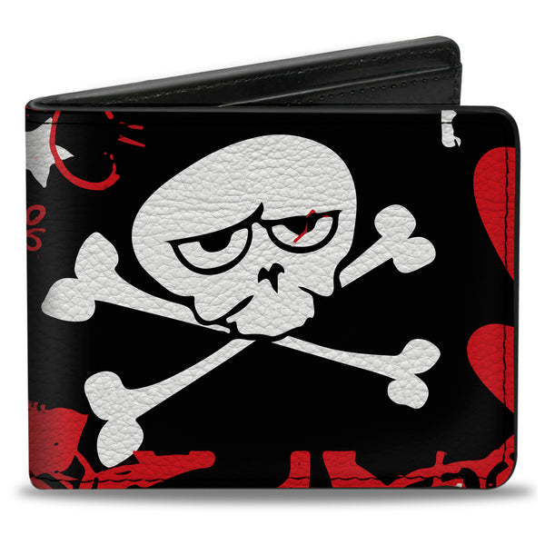 Buckle-Down Bi-Fold Wallet - Graffiti Women's
