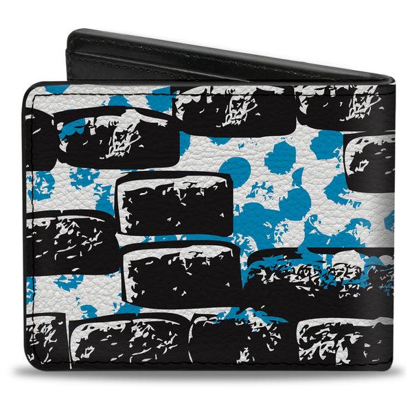 Buckle-Down Bi-Fold Wallet - Grunge Bricks Blue