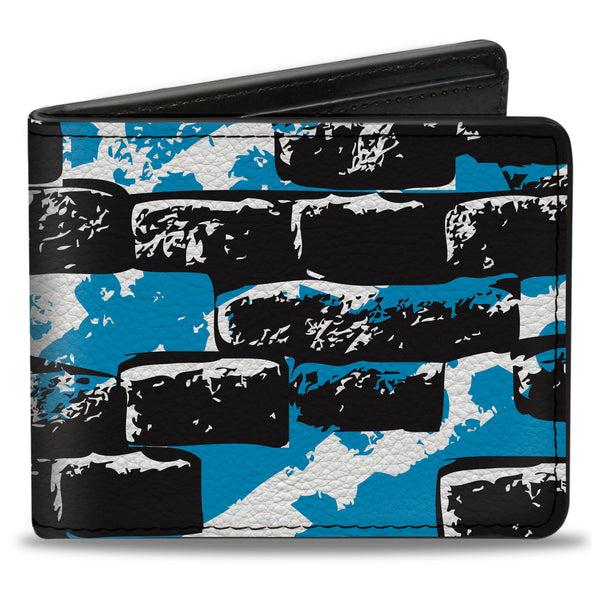 Buckle-Down Bi-Fold Wallet - Grunge Bricks Blue