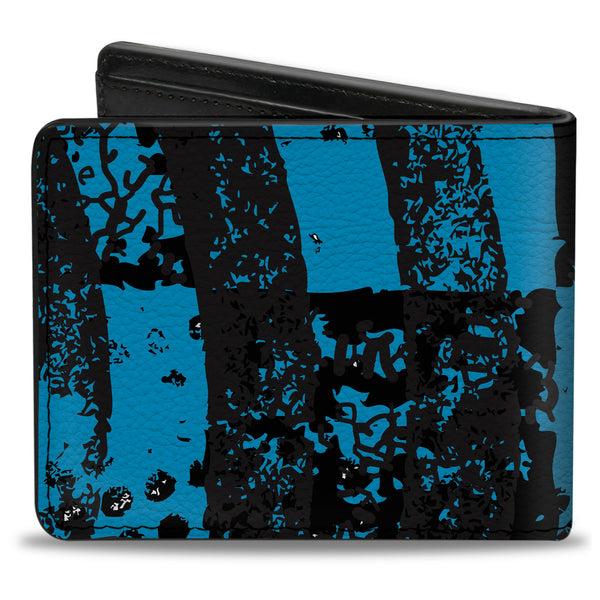 Buckle-Down Bi-Fold Wallet - Grunge Chaos Blue