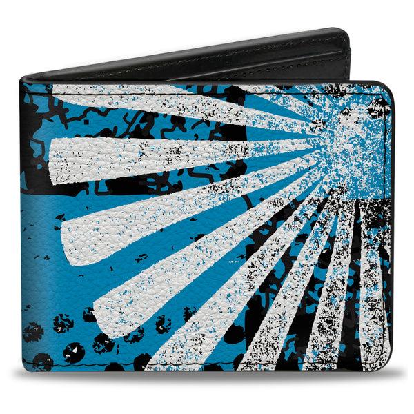 Buckle-Down Bi-Fold Wallet - Grunge Chaos Blue