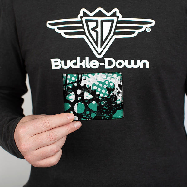 Buckle-Down Bi-Fold Wallet - Grunge Gears Green
