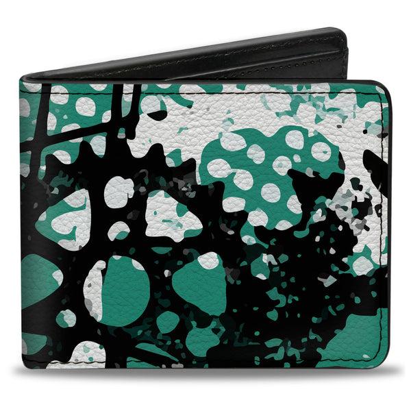 Buckle-Down Bi-Fold Wallet - Grunge Gears Green