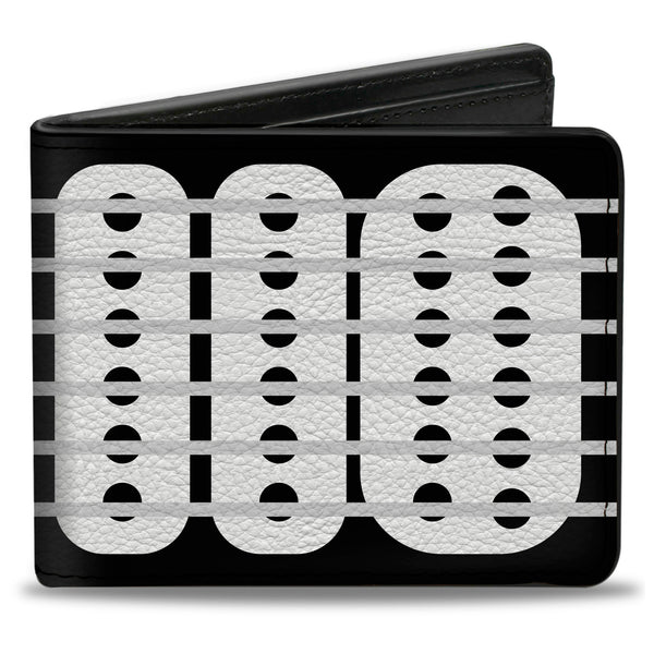 Buckle-Down Bi-Fold Wallet - Guitar Neck Black White