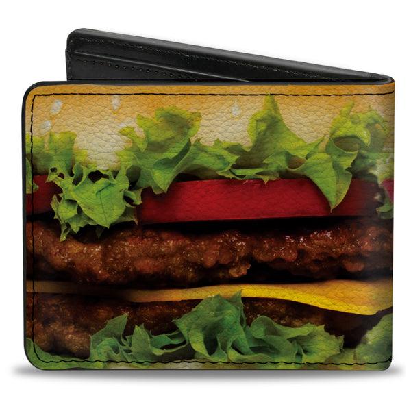 Buckle-Down Bi-Fold Wallet - Hamburger Vivid