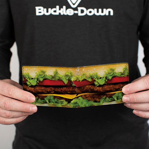 Buckle-Down Bi-Fold Wallet - Hamburger Vivid