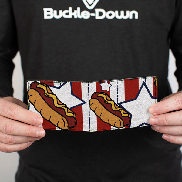 Buckle-Down Bi-Fold Wallet - Hot Dogs