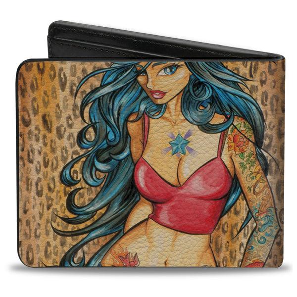 Buckle-Down Bi-Fold Wallet - Leah