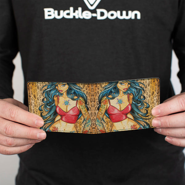 Buckle-Down Bi-Fold Wallet - Leah