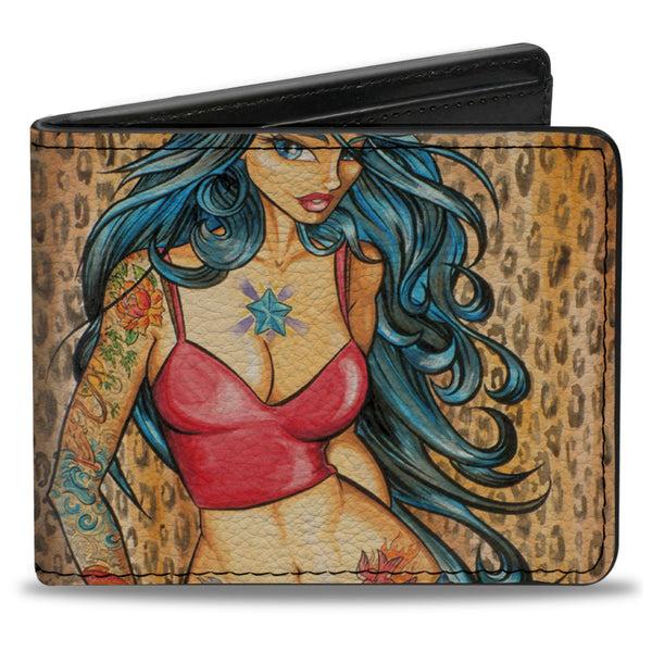 Buckle-Down Bi-Fold Wallet - Leah