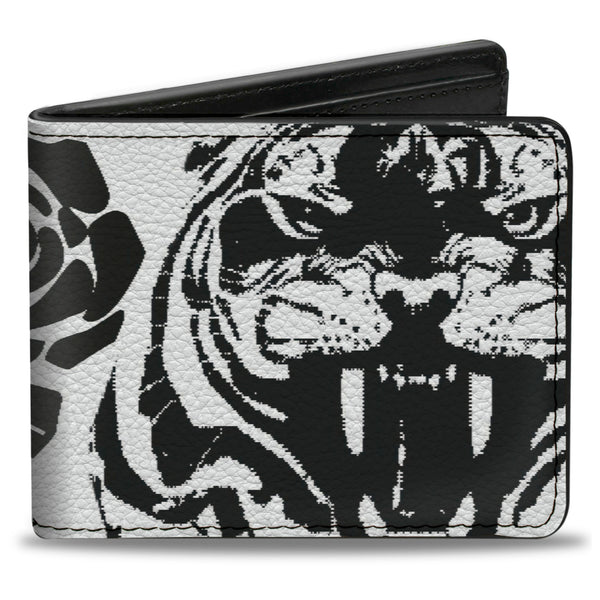Buckle-Down Bi-Fold Wallet - Madness White Black