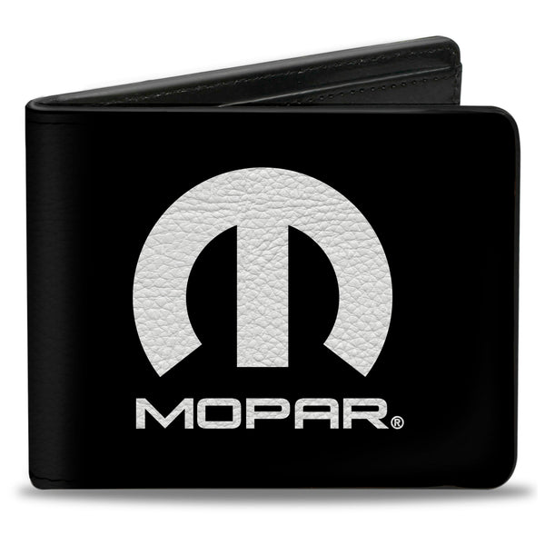 Buckle-Down Bi-Fold Wallet - MOPAR Logo Black White