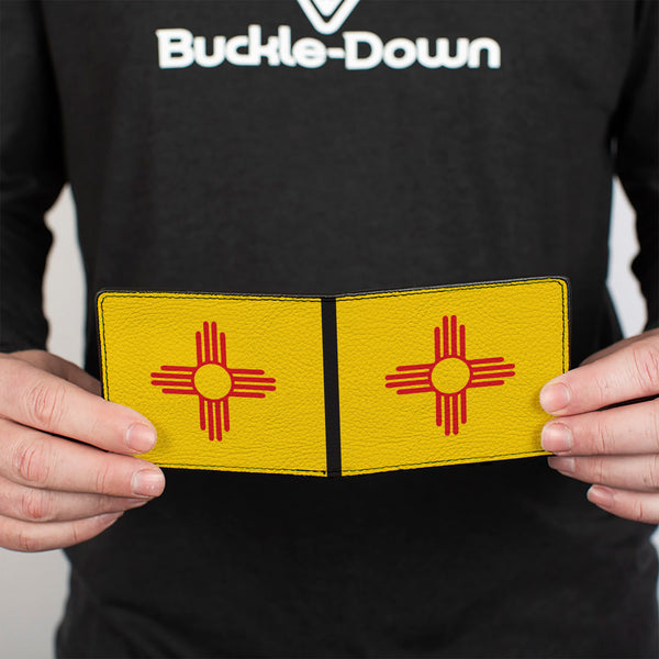 Buckle-Down Bi-Fold Wallet - New Mexico Flag Black