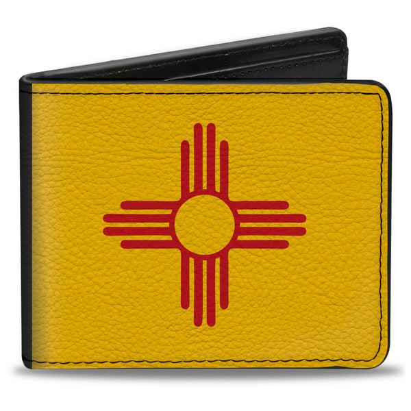 Buckle-Down Bi-Fold Wallet - New Mexico Flag Black