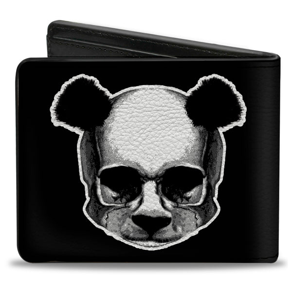 Buckle-Down Bi-Fold Wallet - Panda Skulls