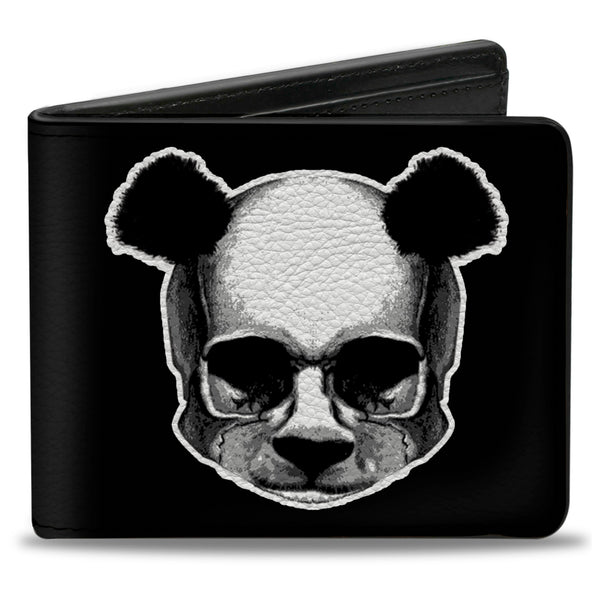 Buckle-Down Bi-Fold Wallet - Panda Skulls