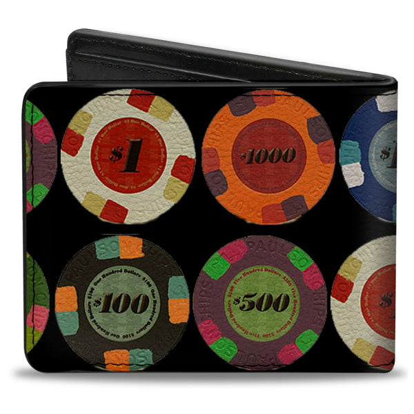 Buckle-Down Bi-Fold Wallet - Poker Chips 1