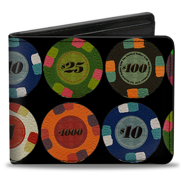 Buckle-Down Bi-Fold Wallet - Poker Chips 1