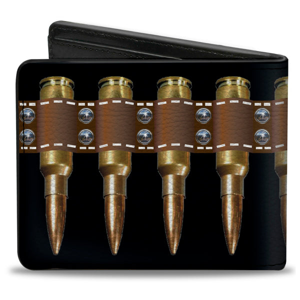 Buckle-Down Bi-Fold Wallet - Printed Bullets Pattern