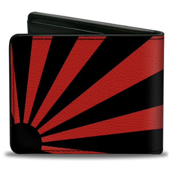 Buckle-Down Bi-Fold Wallet - Rising Sun Red Black