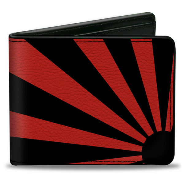 Buckle-Down Bi-Fold Wallet - Rising Sun Red Black