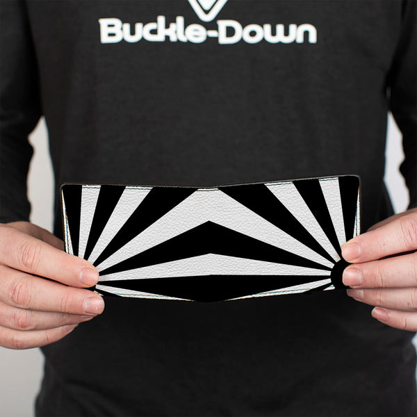 Buckle-Down Bi-Fold Wallet - Rising Sun White Black