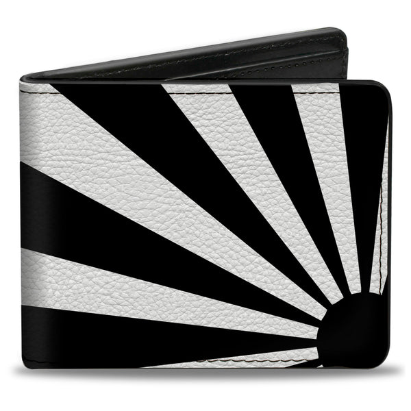 Buckle-Down Bi-Fold Wallet - Rising Sun White Black