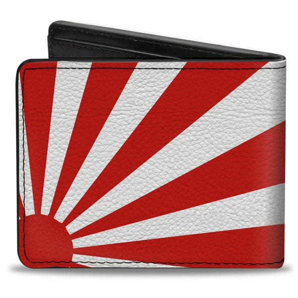 Buckle-Down Bi-Fold Wallet - Rising Sun White Red