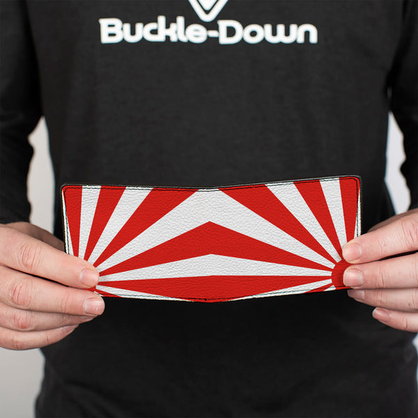 Buckle-Down Bi-Fold Wallet - Rising Sun White Red