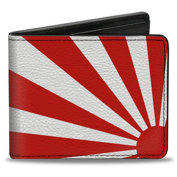 Buckle-Down Bi-Fold Wallet - Rising Sun White Red