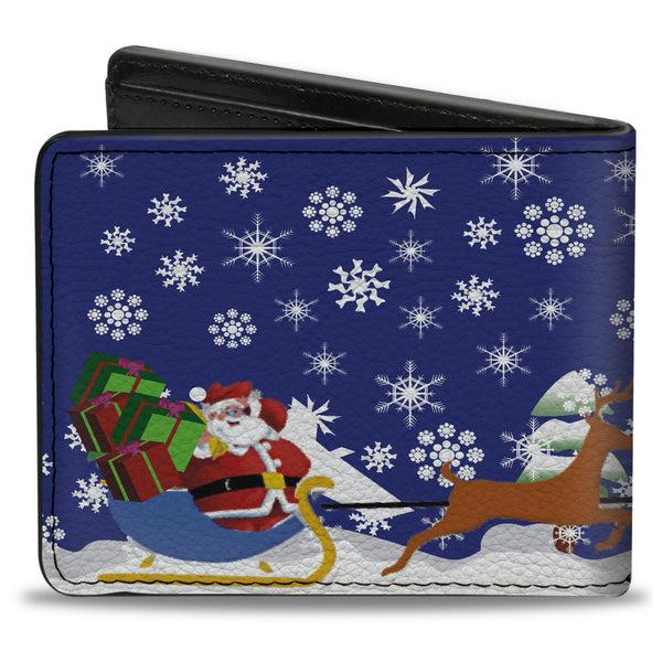 Buckle-Down Bi-Fold Wallet - Santa & Reindeers