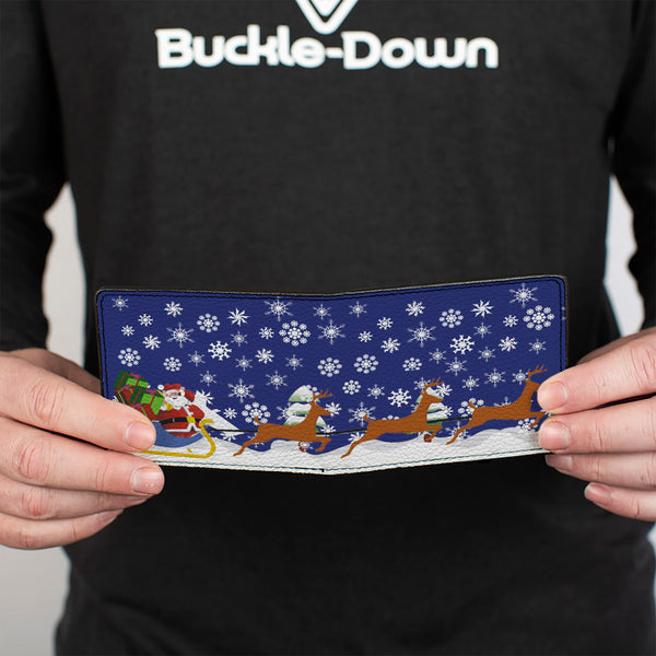 Buckle-Down Bi-Fold Wallet - Santa & Reindeers
