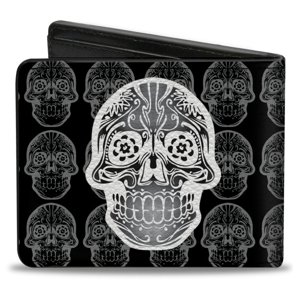 Buckle-Down Bi-Fold Wallet - Skull Candy