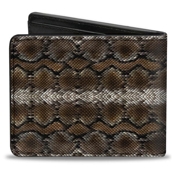 Buckle-Down Bi-Fold Wallet - Snake Skin 2