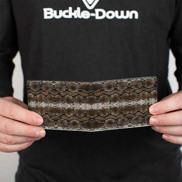 Buckle-Down Bi-Fold Wallet - Snake Skin 2
