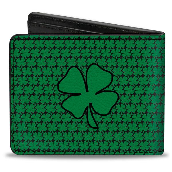 Buckle-Down Bi-Fold Wallet - St. Pat's Clovers Green