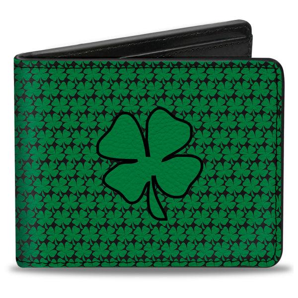 Buckle-Down Bi-Fold Wallet - St. Pat's Clovers Green