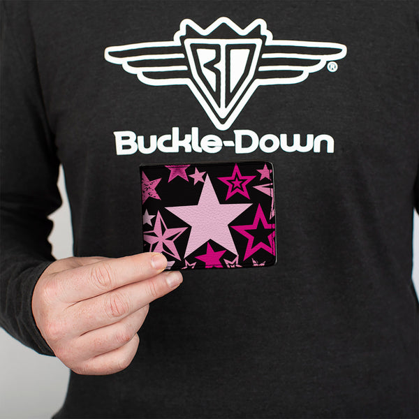 Buckle-Down Bi-Fold Wallet - Stargazer Black Pink