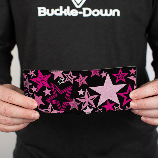Buckle-Down Bi-Fold Wallet - Stargazer Black Pink