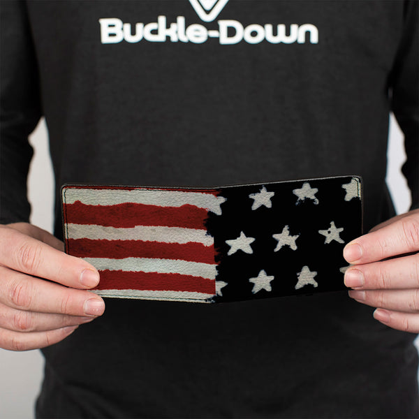 Buckle-Down Bi-Fold Wallet - Stars & Stripes Painting