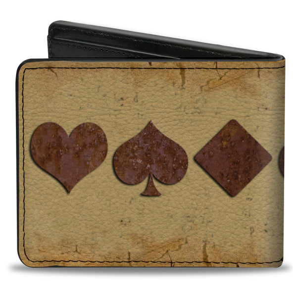 Buckle-Down Bi-Fold Wallet - Suits Tan Stone
