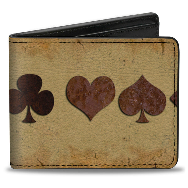 Buckle-Down Bi-Fold Wallet - Suits Tan Stone