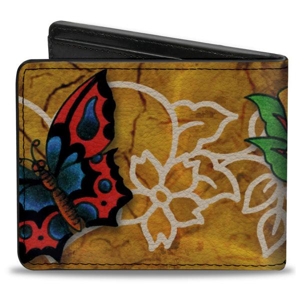 Buckle-Down Bi-Fold Wallet - Tattoo Johnny-Bird & Rose