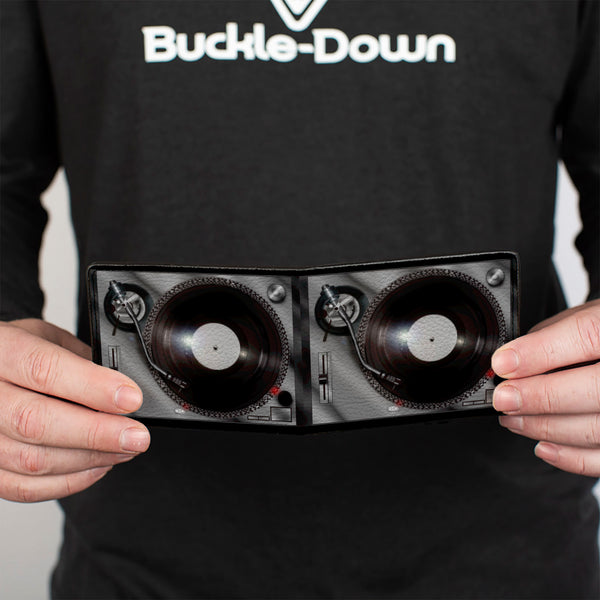 Buckle-Down Bi-Fold Wallet - Turntables