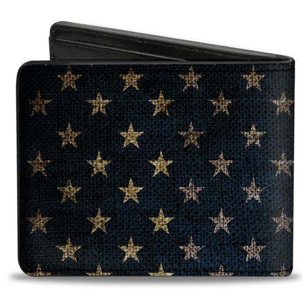 Buckle-Down Bi-Fold Wallet - Vintage US Flag Stretch
