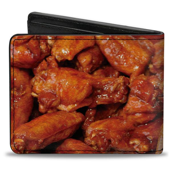 Buckle-Down Bi-Fold Wallet - Vivid Hot Wings Stacked
