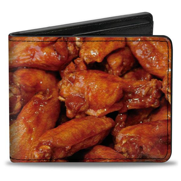 Buckle-Down Bi-Fold Wallet - Vivid Hot Wings Stacked