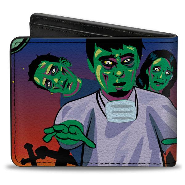 Buckle-Down Bi-Fold Wallet - Walking Zombies