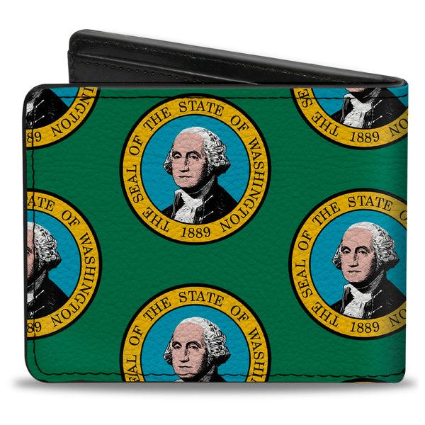 Buckle-Down Bi-Fold Wallet - Washington Flag